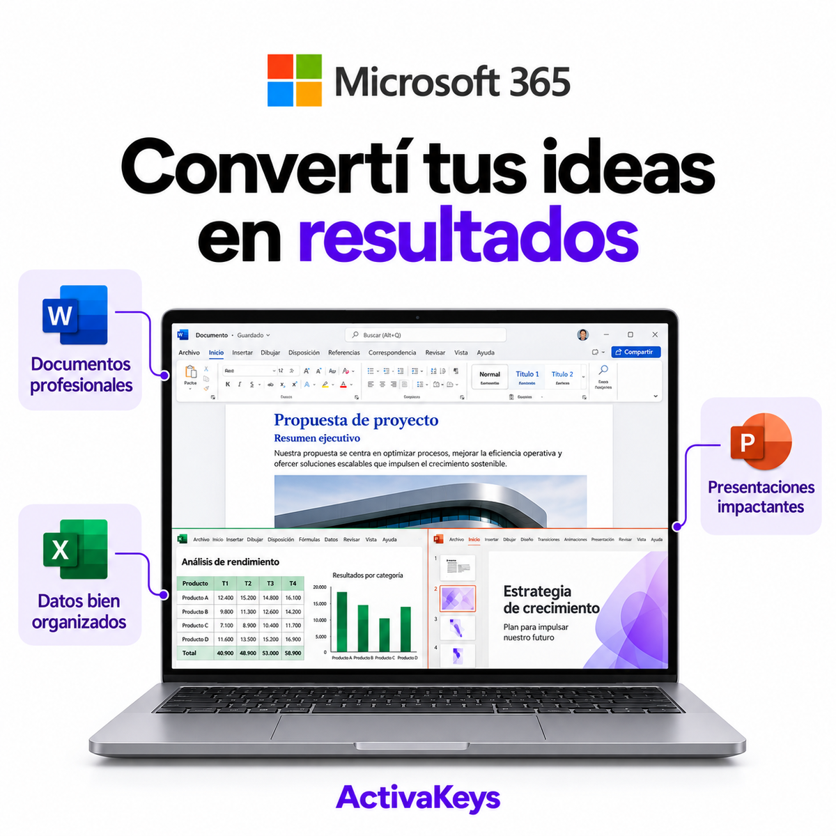 Microsoft 365 | Hasta 5 dispositivos · 12 meses
