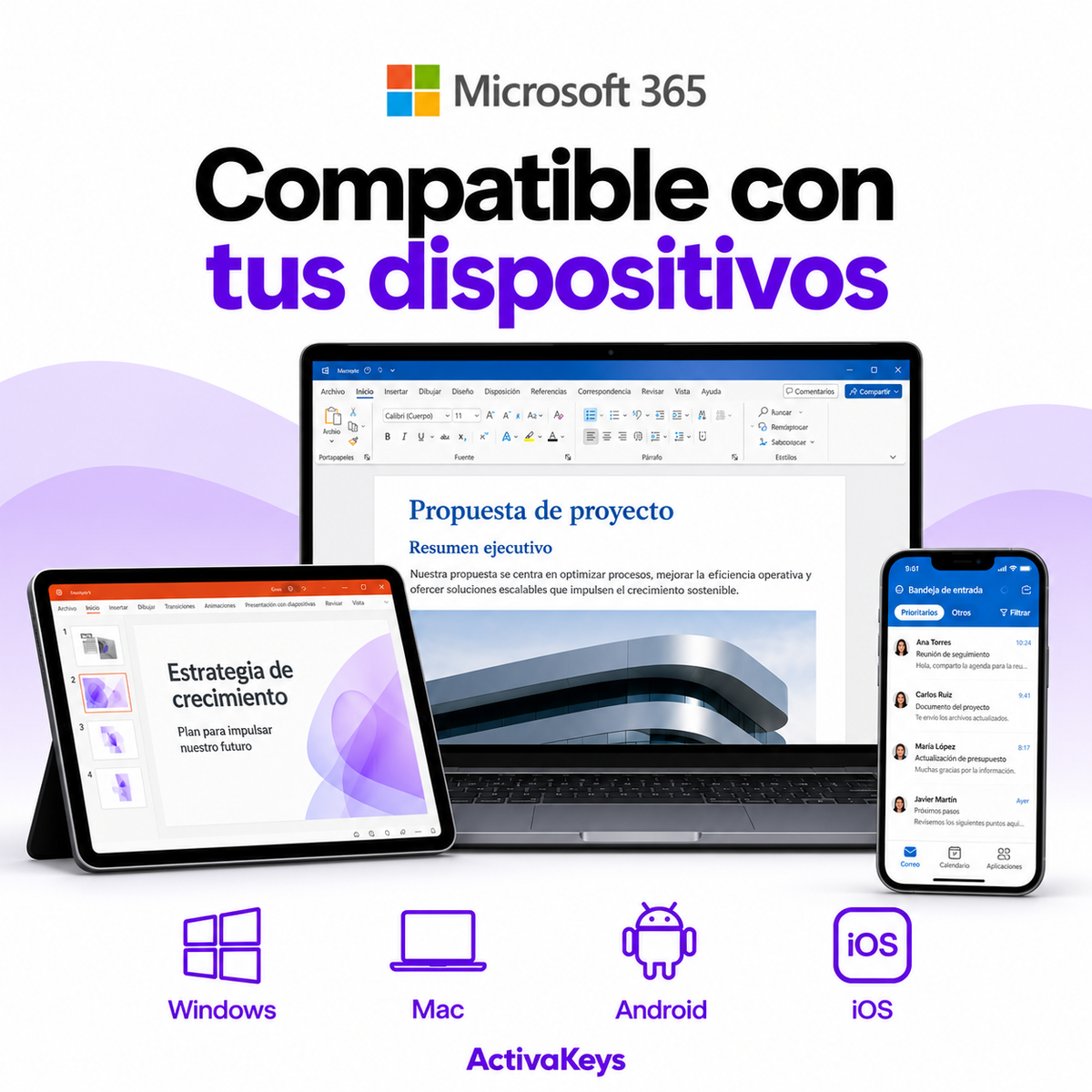 Microsoft 365 | Hasta 5 dispositivos · 12 meses